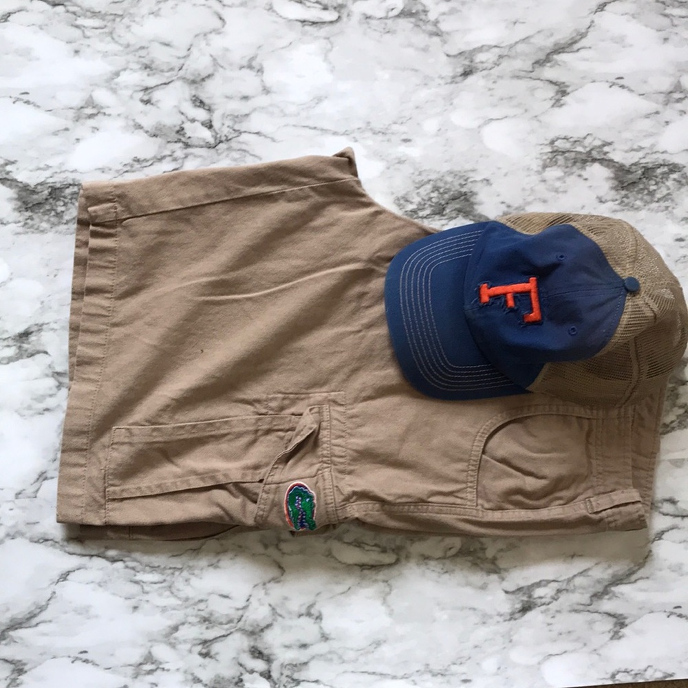 Gator cargo shorts.